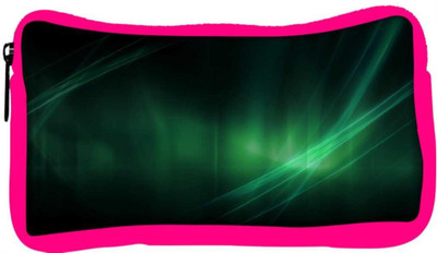 

Snoogg Eco Friendly Canvas Abstract Green Designer Student Pen Pencil Case Coin Purse Pouch Cosmetic Makeup Bag (PINK) Pouch(Multicolor)
