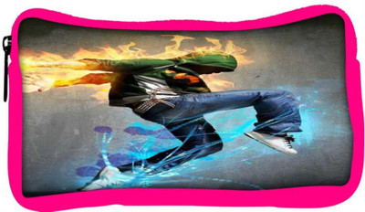 

Snoogg Eco Friendly Canvas Dancer Rager Student Pen Pencil Case Coin Purse Pouch Cosmetic Makeup Bag (PINK) Pouch(Multicolor)