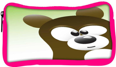 

Snoogg Eco Friendly Canvas Cute Bear Character Student Pen Pencil Case Coin Purse Pouch Cosmetic Makeup Bag (PINK) Pouch(Multicolor)
