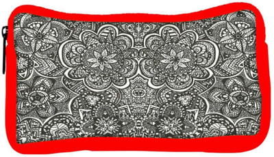 

Snoogg Eco Friendly Canvas Black And White Abstract Student Pen Pencil Case Coin Purse Pouch Cosmetic Makeup Bag (RED) Pouch(Multicolor)