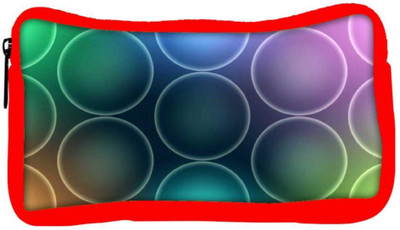 

Snoogg Eco Friendly Canvas Colorful Bubbles Designer Student Pen Pencil Case Coin Purse Pouch Cosmetic Makeup Bag (RED) Pouch(Multicolor)