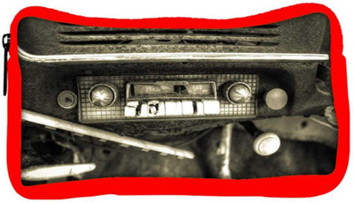 

Snoogg Eco Friendly Canvas Old Car Radio Designer Student Pen Pencil Case Coin Purse Pouch Cosmetic Makeup Bag (RED) Pouch(Multicolor)