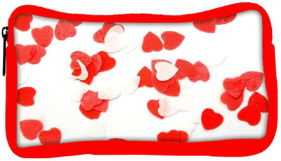

Snoogg Eco Friendly Canvas Plenty Of Love Hearts Designer Student Pen Pencil Case Coin Purse Pouch Cosmetic Makeup Bag (RED) Pouch(Multicolor)