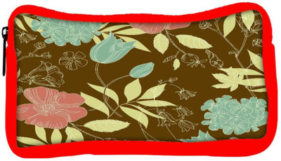 

Snoogg Eco Friendly Canvas Seamless Vintage Flower Pattern Student Pen Pencil Case Coin Purse Pouch Cosmetic Makeup Bag (RED) Pouch(Multicolor)