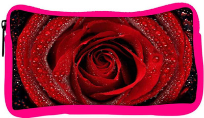 

Snoogg Eco Friendly Canvas Dew On Red Rose Designer Student Pen Pencil Case Coin Purse Pouch Cosmetic Makeup Bag (PINK) Pouch(Multicolor)