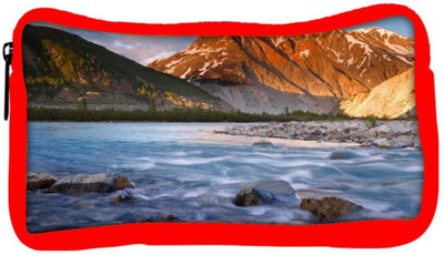 

Snoogg Eco Friendly Canvas Flowing Water Designer Student Pen Pencil Case Coin Purse Pouch Cosmetic Makeup Bag (RED) Pouch(Multicolor)