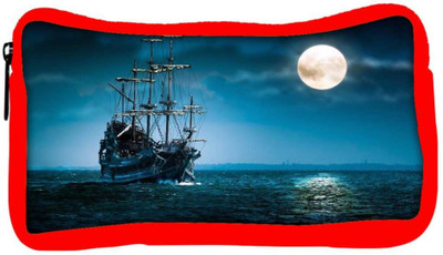 

Snoogg Eco Friendly Canvas Cool Ship In Sea Designer Student Pen Pencil Case Coin Purse Pouch Cosmetic Makeup Bag (RED) Pouch(Multicolor)