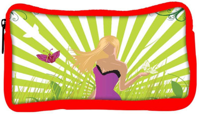 

Snoogg Eco Friendly Canvas Abstract Illustration Student Pen Pencil Case Coin Purse Pouch Cosmetic Makeup Bag (RED) Pouch(Multicolor)