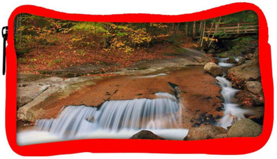 

Snoogg Eco Friendly Canvas Water Flowing Down Designer Student Pen Pencil Case Coin Purse Pouch Cosmetic Makeup Bag (RED) Pouch(Multicolor)