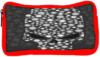 

Snoogg Eco Friendly Canvas Floral Skull Vector Student Pen Pencil Case Coin Purse Pouch Cosmetic Makeup Bag (RED) Pouch(Multicolor)