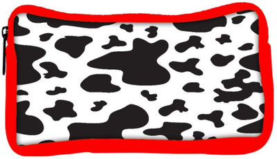 

Snoogg Eco Friendly Canvas Black Patches White Designer Student Pen Pencil Case Coin Purse Pouch Cosmetic Makeup Bag (RED) Pouch(Multicolor)
