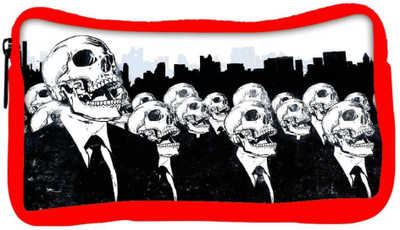 

Snoogg Eco Friendly Canvas Dark Skull Designer Student Pen Pencil Case Coin Purse Pouch Cosmetic Makeup Bag (RED) Pouch(Multicolor)