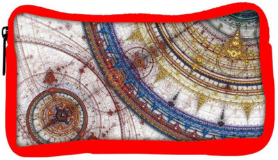

Snoogg Eco Friendly Canvas Fractal Design Artistic Designer Student Pen Pencil Case Coin Purse Pouch Cosmetic Makeup Bag (RED) Pouch(Multicolor)