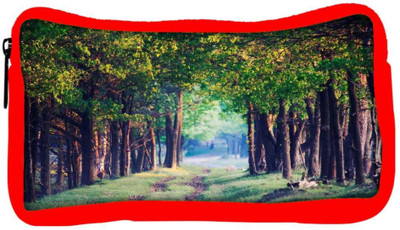 

Snoogg Eco Friendly Canvas Pathway In Forest Designer Student Pen Pencil Case Coin Purse Pouch Cosmetic Makeup Bag (RED) Pouch(Multicolor)