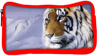 

Snoogg Eco Friendly Canvas Face Of The Tiger Designer Student Pen Pencil Case Coin Purse Pouch Cosmetic Makeup Bag (RED) Pouch(Multicolor)