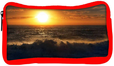 

Snoogg Eco Friendly Canvas Sunset On Beach Designer Student Pen Pencil Case Coin Purse Pouch Cosmetic Makeup Bag (RED) Pouch(Multicolor)