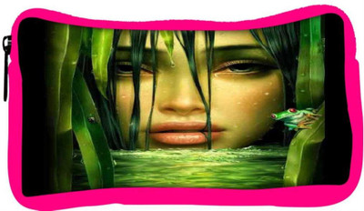 

Snoogg Eco Friendly Canvas Woman In The Jungle 2844 Student Pen Pencil Case Coin Purse Pouch Cosmetic Makeup Bag (PINK) Pouch(Multicolor)