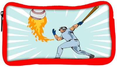 

Snoogg Eco Friendly Canvas Baseball Player Batting Ball Flames Student Pen Pencil Case Coin Purse Pouch Cosmetic Makeup Bag (RED) Pouch(Multicolor)