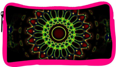 

Snoogg Eco Friendly Canvas Neon Colorful Chakra Design Designer Student Pen Pencil Case Coin Purse Pouch Cosmetic Makeup Bag (PINK) Pouch(Multicolor)