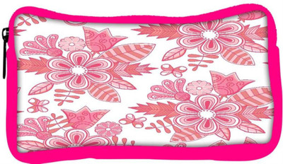 

Snoogg Eco Friendly Canvas Abstract Floral Background Student Pen Pencil Case Coin Purse Pouch Cosmetic Makeup Bag (PINK) Pouch(Multicolor)