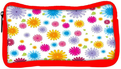 

Snoogg Eco Friendly Canvas Colorful Pattern Amazed Designer Student Pen Pencil Case Coin Purse Pouch Cosmetic Makeup Bag (RED) Pouch(Multicolor)