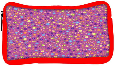 

Snoogg Eco Friendly Canvas Pink Floral Pattern Student Pen Pencil Case Coin Purse Pouch Cosmetic Makeup Bag (RED) Pouch(Multicolor)