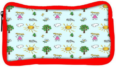 

Snoogg Eco Friendly Canvas Happy Girls Out Designer Student Pen Pencil Case Coin Purse Pouch Cosmetic Makeup Bag (RED) Pouch(Multicolor)