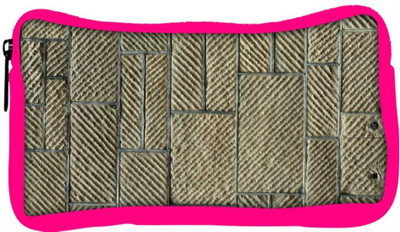 

Snoogg Eco Friendly Canvas Brick Lines Designer Student Pen Pencil Case Coin Purse Pouch Cosmetic Makeup Bag (PINK) Pouch(Multicolor)