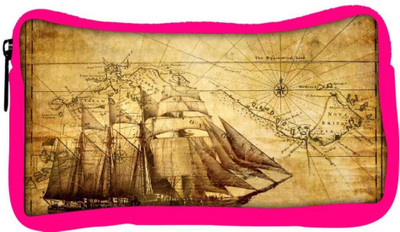 

Snoogg Eco Friendly Canvas Navigator'S Map Designer Student Pen Pencil Case Coin Purse Pouch Cosmetic Makeup Bag (PINK) Pouch(Multicolor)