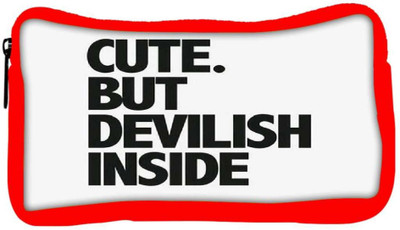 

Snoogg Eco Friendly Canvas Cute But Devilish Inside Student Pen Pencil Case Coin Purse Pouch Cosmetic Makeup Bag (RED) Pouch(Multicolor)