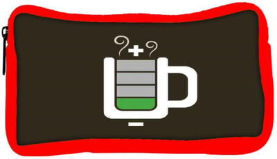 

Snoogg Eco Friendly Canvas Coffee Battery Charge Student Pen Pencil Case Coin Purse Pouch Cosmetic Makeup Bag (RED) Pouch(Multicolor)