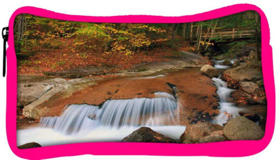 

Snoogg Eco Friendly Canvas Water Flowing Down Designer Student Pen Pencil Case Coin Purse Pouch Cosmetic Makeup Bag (PINK) Pouch(Multicolor)