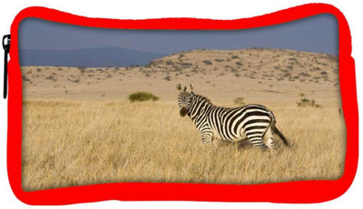 

Snoogg Eco Friendly Canvas Zebra Designer Student Pen Pencil Case Coin Purse Pouch Cosmetic Makeup Bag (RED) Pouch(Multicolor)