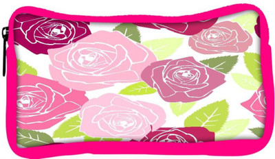 

Snoogg Eco Friendly Canvas Multicolor Roses Designer Student Pen Pencil Case Coin Purse Pouch Cosmetic Makeup Bag (PINK) Pouch(Multicolor)