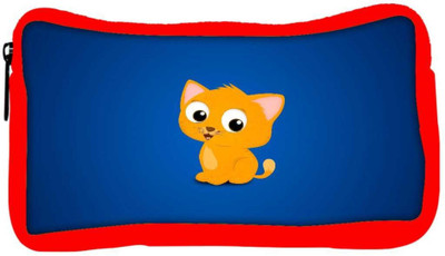 

Snoogg Eco Friendly Canvas Cute Kitty Designer Student Pen Pencil Case Coin Purse Pouch Cosmetic Makeup Bag (RED) Pouch(Multicolor)