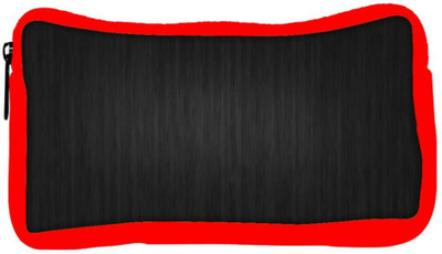 

Snoogg Eco Friendly Canvas Black Wood Designer Student Pen Pencil Case Coin Purse Pouch Cosmetic Makeup Bag (RED) Pouch(Multicolor)