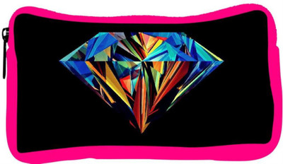 

Snoogg Eco Friendly Canvas Abstract Diamond Art Designer Student Pen Pencil Case Coin Purse Pouch Cosmetic Makeup Bag (PINK) Pouch(Multicolor)