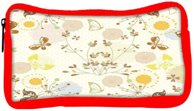 

Snoogg Eco Friendly Canvas Lite Garden Pattern Designer Student Pen Pencil Case Coin Purse Pouch Cosmetic Makeup Bag (RED) Pouch(Multicolor)