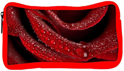 

Snoogg Eco Friendly Canvas Water Drops In Rose Flower Designer Student Pen Pencil Case Coin Purse Pouch Cosmetic Makeup Bag (RED) Pouch(Multicolor)