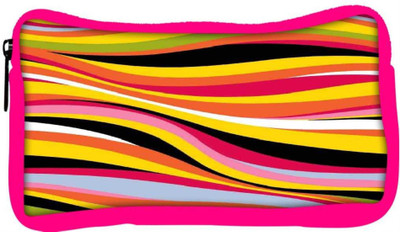 

Snoogg Eco Friendly Canvas Colorful Waves 2771 Student Pen Pencil Case Coin Purse Pouch Cosmetic Makeup Bag (PINK) Pouch(Multicolor)