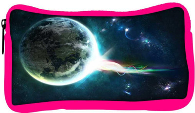 

Snoogg Eco Friendly Canvas Abstract Earth Designer Student Pen Pencil Case Coin Purse Pouch Cosmetic Makeup Bag (PINK) Pouch(Multicolor)