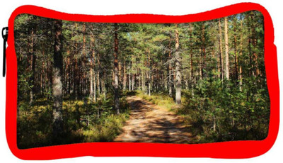 

Snoogg Eco Friendly Canvas Small Abstract Road Designer Student Pen Pencil Case Coin Purse Pouch Cosmetic Makeup Bag (RED) Pouch(Multicolor)
