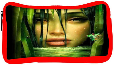

Snoogg Eco Friendly Canvas Woman In The Jungle 2844 Student Pen Pencil Case Coin Purse Pouch Cosmetic Makeup Bag (RED) Pouch(Multicolor)