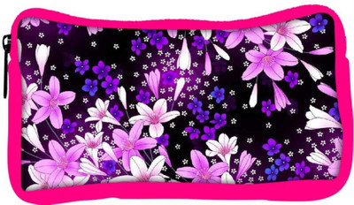 

Snoogg Eco Friendly Canvas Purple Flowers Student Pen Pencil Case Coin Purse Pouch Cosmetic Makeup Bag (PINK) Pouch(Multicolor)
