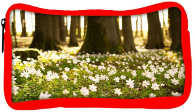 

Snoogg Eco Friendly Canvas Small White Flowers Designer Student Pen Pencil Case Coin Purse Pouch Cosmetic Makeup Bag (RED) Pouch(Multicolor)