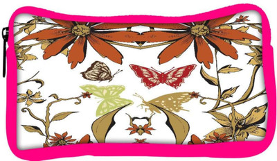 

Snoogg Eco Friendly Canvas Garden White Pattern Designer Student Pen Pencil Case Coin Purse Pouch Cosmetic Makeup Bag (PINK) Pouch(Multicolor)