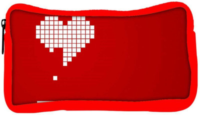 

Snoogg Eco Friendly Canvas Heart Breaking Designer Student Pen Pencil Case Coin Purse Pouch Cosmetic Makeup Bag (RED) Pouch(Multicolor)