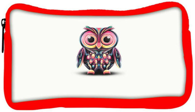 

Snoogg Eco Friendly Canvas Cute Owl Painting Wide Designer Student Pen Pencil Case Coin Purse Pouch Cosmetic Makeup Bag (RED) Pouch(Multicolor)