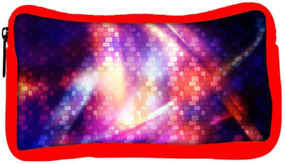 

Snoogg Eco Friendly Canvas Digital Groove Designer Student Pen Pencil Case Coin Purse Pouch Cosmetic Makeup Bag (RED) Pouch(Multicolor)