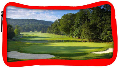 

Snoogg Eco Friendly Canvas Golf Pitch Designer Student Pen Pencil Case Coin Purse Pouch Cosmetic Makeup Bag (RED) Pouch(Multicolor)